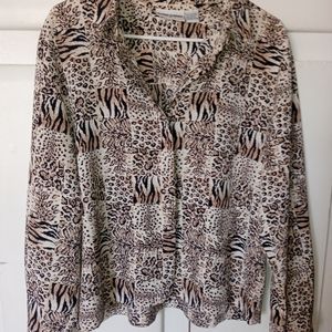 Animal print blouse